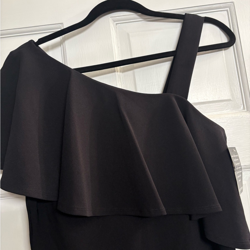 Boston Proper Black‎ One-Shoulder Dress S NWT - Picture 2 of 8